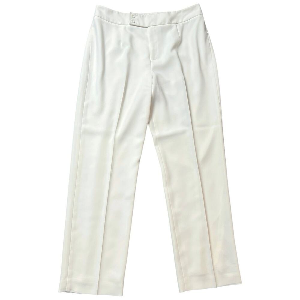 Essentials G Ivory Tailored Dress Pants Minimalist Classic Officewear - 14